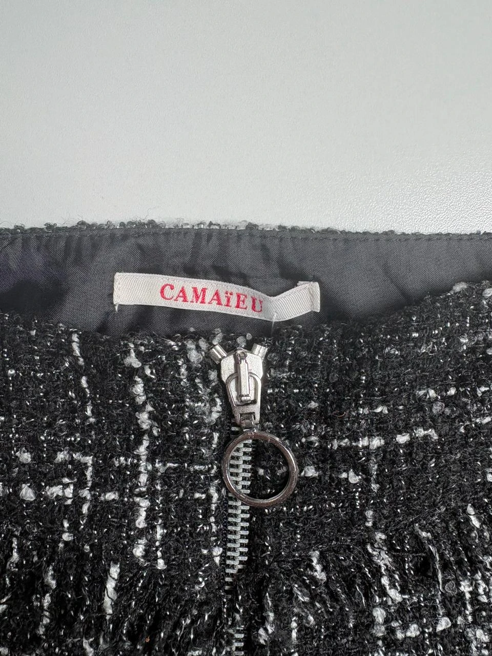 Cama®au black and white wool skirt size 34 – photo 3